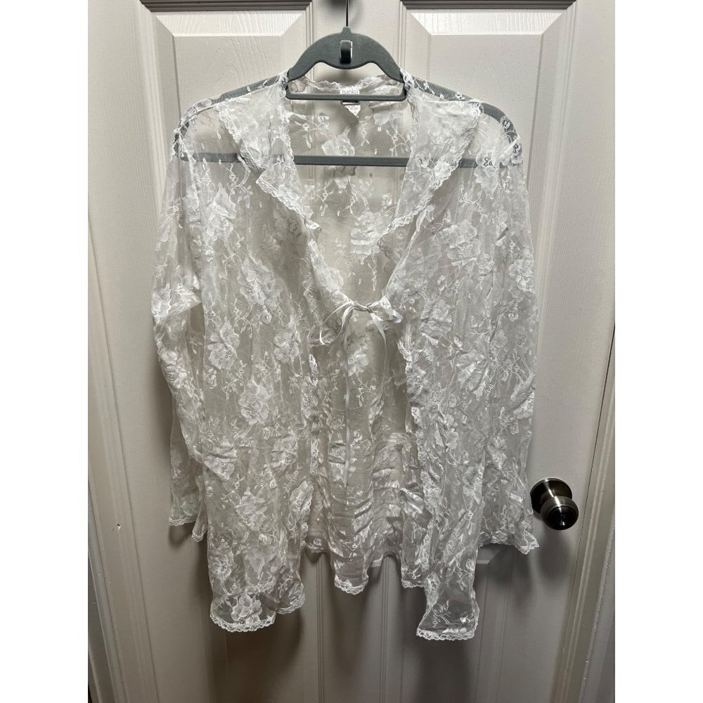 Hanky Panky | White Lace Robe Sz M Style 695
